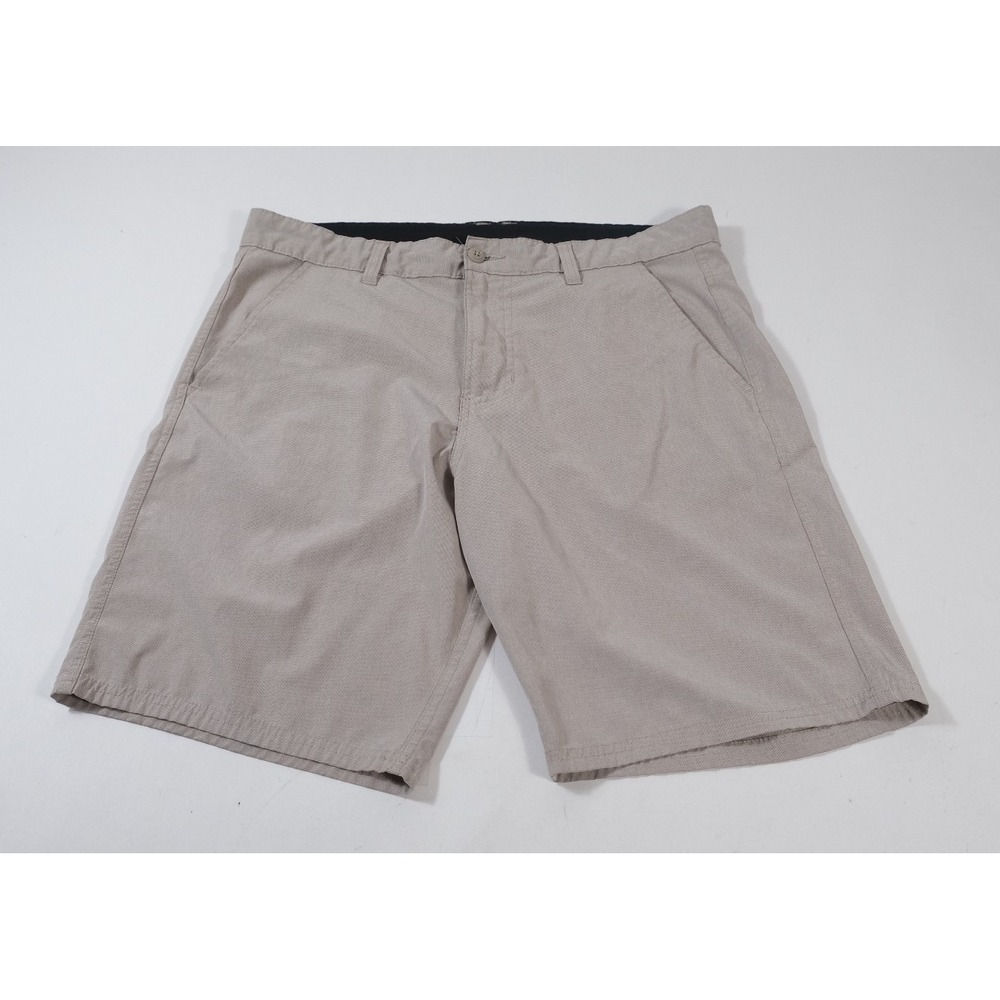 Burnside Shorts Mens 34 Tan Hybrid Board Shorts Casual Performance Polyester